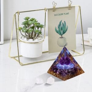 Orgone Amethyst&Obsidian Pyramid