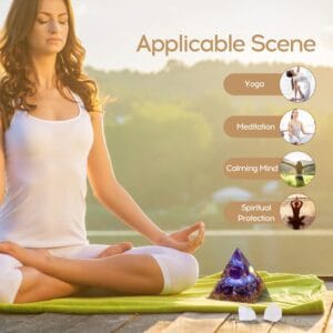 Orgone Amethyst&Obsidian Pyramid