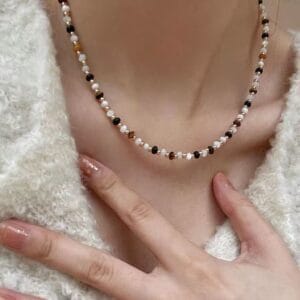 Medra tiger's eye beaded necklace