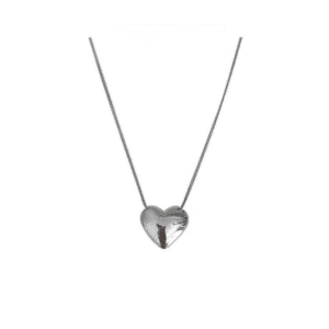 Three-Dimensional Heart Necklace in 925 Silver