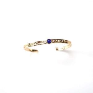 Blue Diamond Vertical Wide Side Thin Half Bracelet Bracelet
