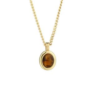 Medra tiger's eye metal necklace