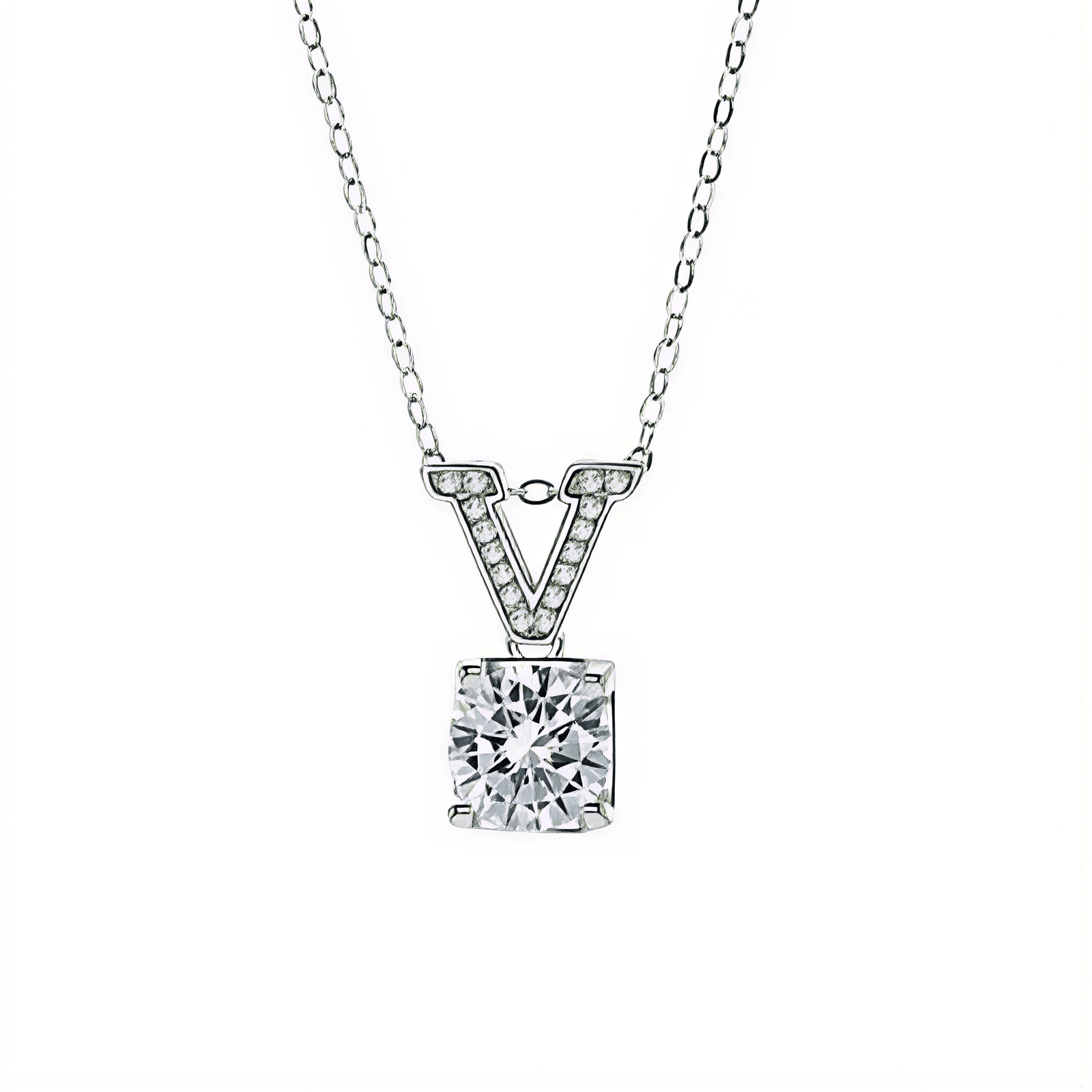 V‑Shine Crystal Drop Necklace