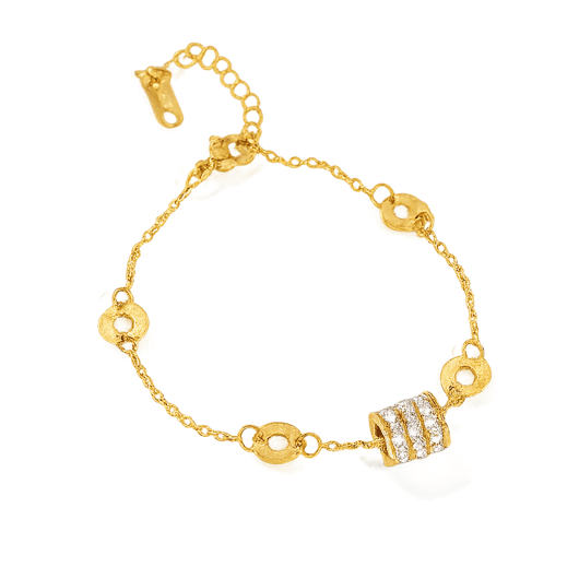 Gleaming Cylinder Link Bracelet