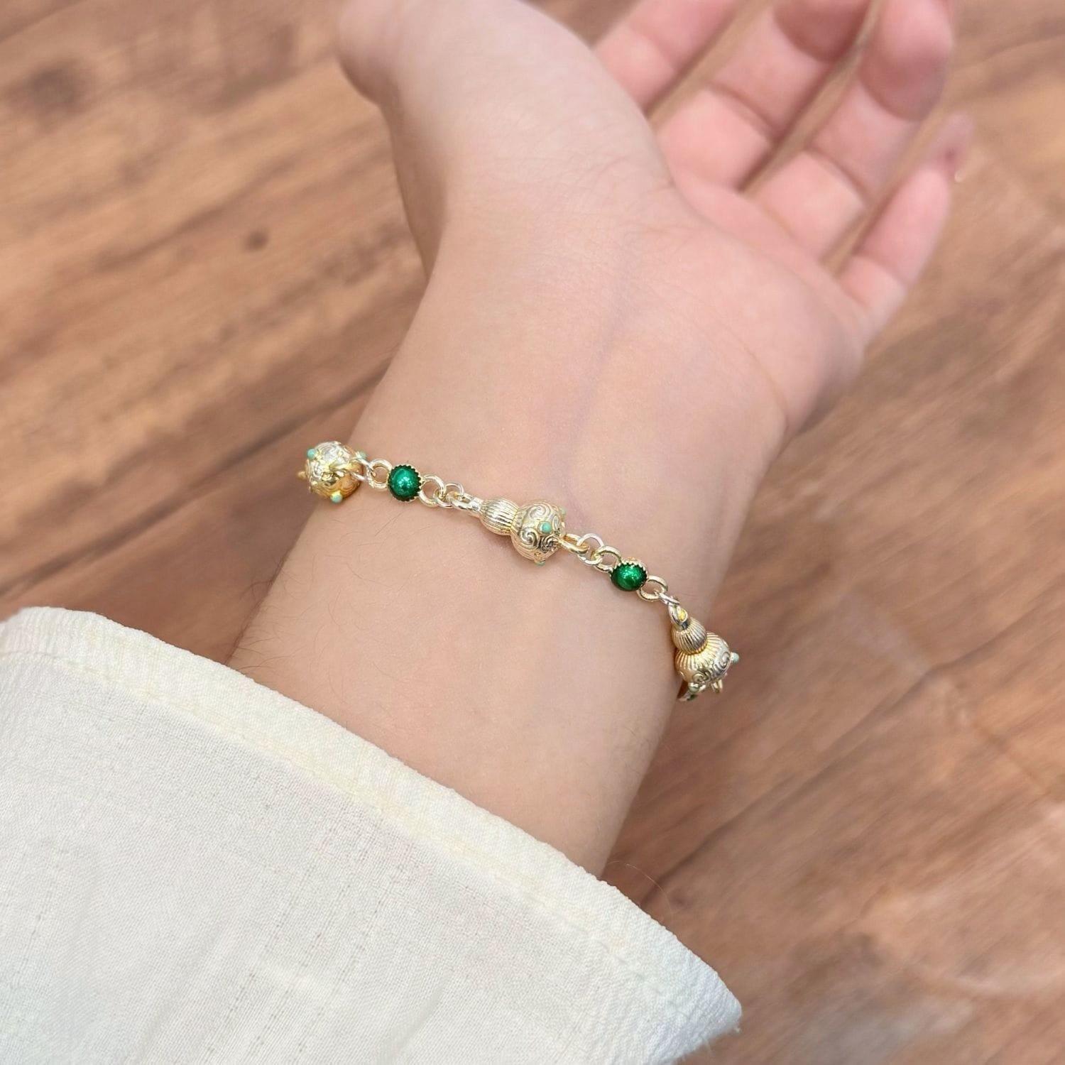 Green Harmony Bead Bracelet