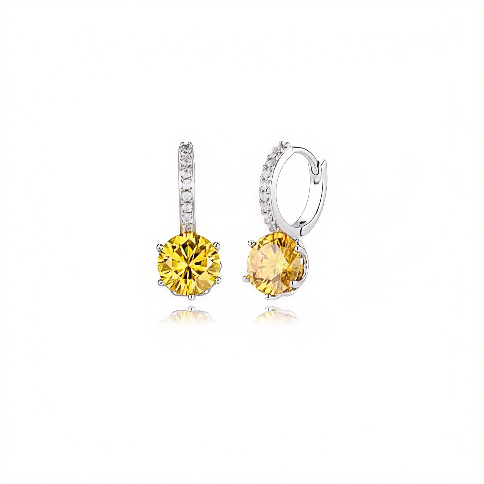 Sparkling Solitaire Drop Earrings